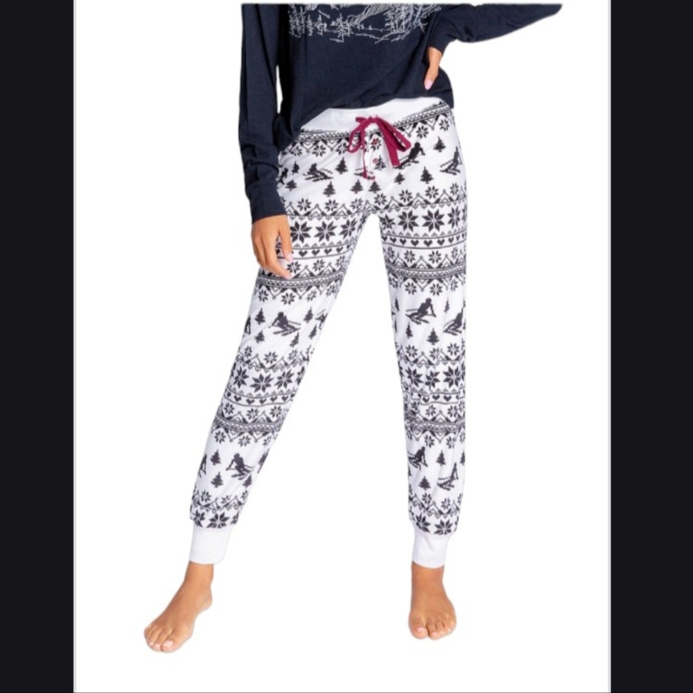 PJ Salvage Ski Club Pajama Pants XS New